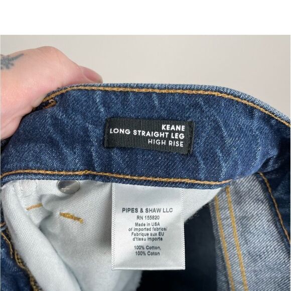 Veronica Beard NEW Keane Long Straight Leg Jeans Size 24 Split Front $298 - Picture 12 of 14